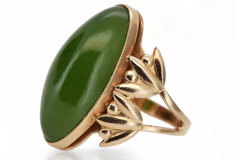 Rose russe rose soviétique rouge 585 583 or amber ring vrab004