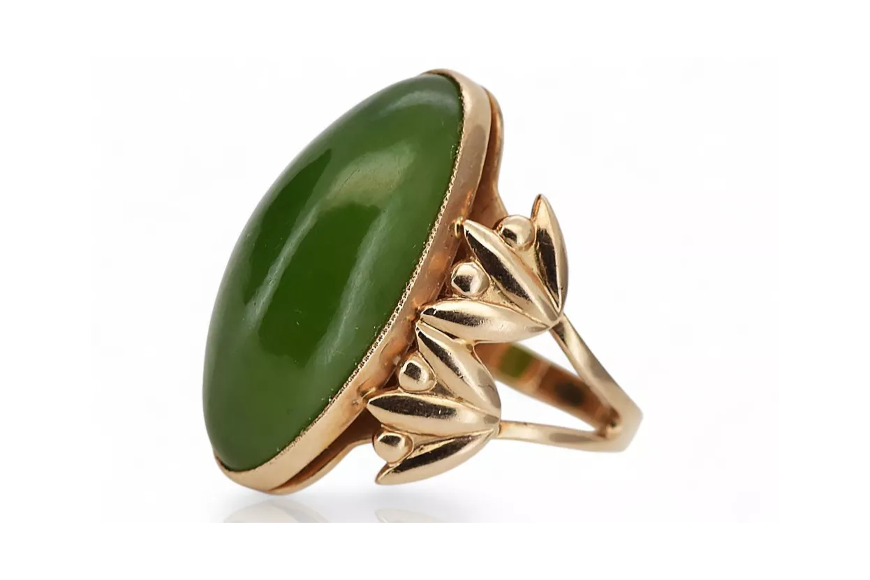 Rose russe rose soviétique rouge 585 583 or amber ring vrab004