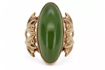 Russische Rose Sowjetrosa UdSSR rot 585 583 gold amber ring vrab004