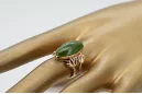 Russian rose Soviet pink USSR red 585 583 gold amber ring vrab004