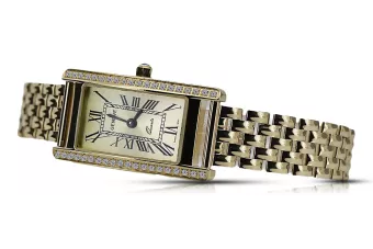Gelbgold 14 Karat 585 Damenarmbanduhr Geneve lw104ydg&lbw004y