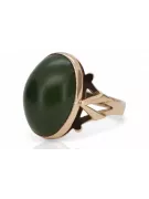 Rose russe rose soviétique rouge 585 583 or amber ring vrab004