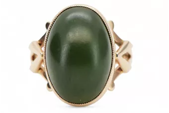 Russian rose Soviet pink USSR red 585 583 gold amber ring vrab004