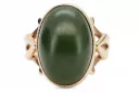 Russian rose Soviet pink USSR red 585 583 gold amber ring vrab004