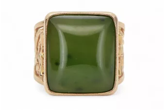 Rose russe rose soviétique rouge 585 583 or amber ring vrab004