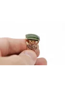 Russische Rose Sowjetrosa UdSSR rot 585 583 gold amber ring vrab004