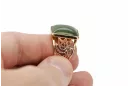 Russian rose Soviet pink USSR red 585 583 gold amber ring vrab004