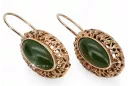 Russian rose Soviet gold vintage antique Amber earrings