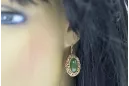 Boucles d’oreilles en or soviétique vintage antique ambrée rose russe