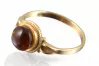 Vintage rose 14k 585 gold amber ring vrab044