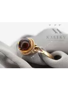 Rose russe rose soviétique rouge URSS 585 583 bague ambre or vrab044