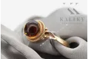 Russian rose Soviet pink USSR red 585 583 gold amber ring vrab044