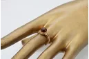 Russian rose Soviet pink USSR red 585 583 gold amber ring vrab044