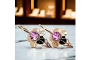 Vintage Jewlery Earrings Amethyst Original Vintage 14K Rose Gold vec028r