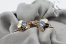 Earrings Aquamarine Original Vintage 14K Rose Gold Vintage Jewlery vec028r
