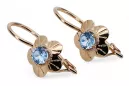 Earrings Aquamarine Original Vintage 14K Rose Gold Vintage Jewlery vec028r