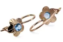 Earrings Aquamarine Original Vintage 14K Rose Gold Vintage Jewlery vec028r