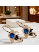 Earrings Vintage Jewlery Sapphire Original Vintage 14K Rose Gold vec028r