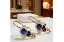 Earrings Vintage Jewlery Sapphire Original Vintage 14K Rose Gold vec028r