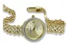 Italian yellow 14k gold lady watch Geneve lw029y
