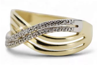 Yellow 14k 585 gold Fantazy zircon lady ring crc013yw