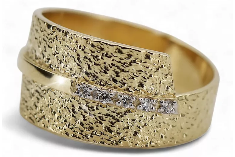 Rose soviétique russe rose 14k 585 bague vintage en or vrn001