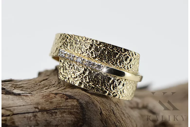 Ruso soviético rosa rosa 14k 585 oro Vintage anillo vrn001