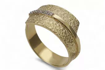 الروسية السوفيتية ارتفع الوردي 14k 585 الذهب خمر الدائري VRN001