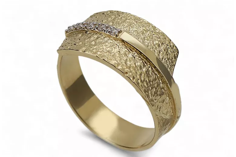 Rose soviétique russe rose 14k 585 bague vintage en or vrn001