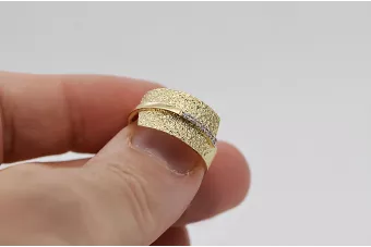 Rusijos sovietinė rožinė rožinė 14k 585 aukso derliaus žiedas vrn001