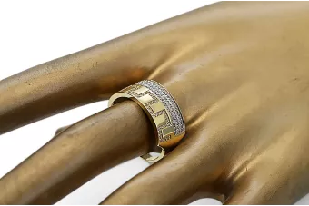 Российская советская роза розовый 14k 585 золотая старинное кольцо VRN001