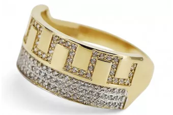 Galben 14k 585 aur fantezy zircon doamnă inel CRC015YW