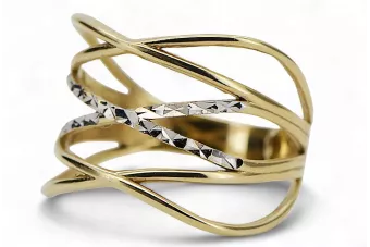 Soviet 14k 585 Zlatý Ruský Ring s Pink Gold VRN001