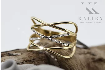 Rose soviétique russe rose 14k 585 bague vintage en or vrn001