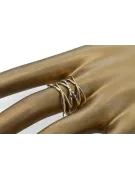 Russian Soviet rose pink 14k 585 gold Vintage ring vrn001