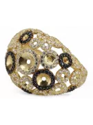 Ruso soviético rosa rosa 14k 585 oro Vintage anillo vrn001