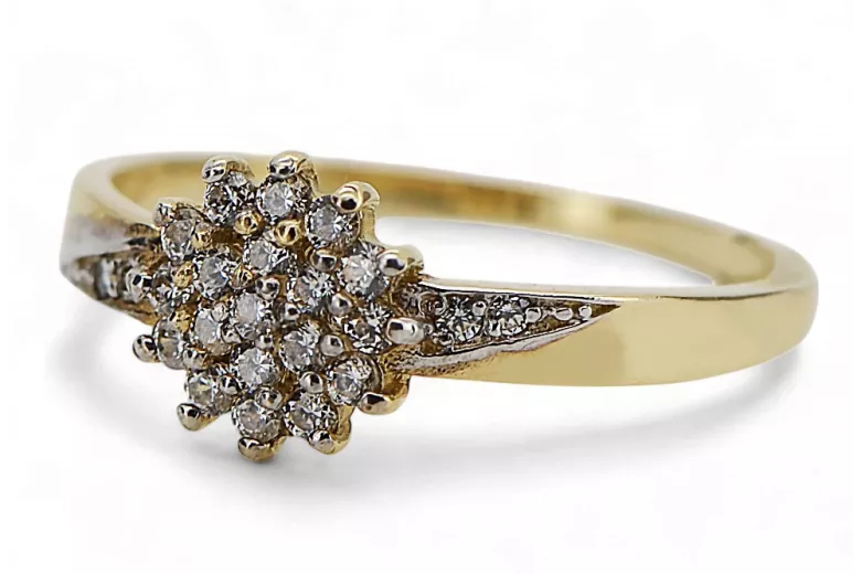 Ruso soviético rosa rosa 14k 585 oro Vintage anillo vrn001