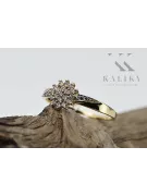 Rusijos sovietinė rožinė rožinė 14k 585 aukso derliaus žiedas vrn001