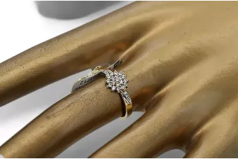 Российская советская роза розовый 14k 585 золотая старинное кольцо VRN001