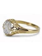 Rose soviétique russe rose 14k 585 bague vintage en or vrn001