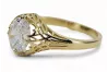 Yellow 14k 585 gold Fantazy zircon lady crimson ring crc019y