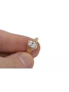 Rusijos sovietinė rožinė rožinė 14k 585 aukso derliaus žiedas vrn001