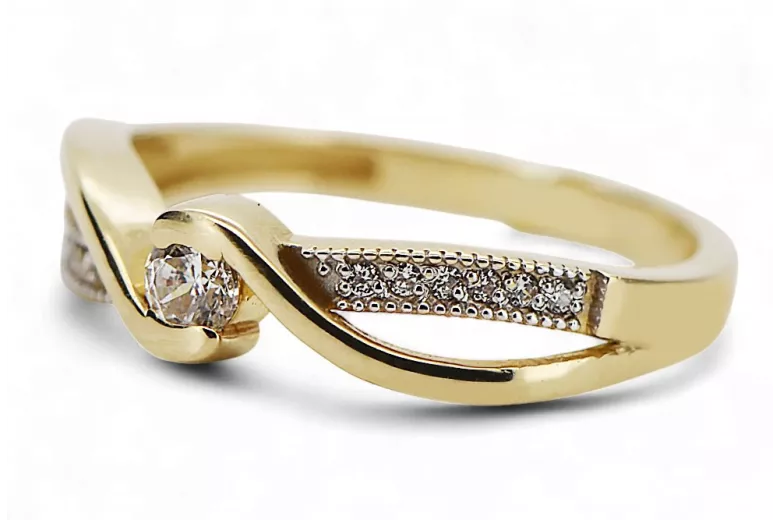 Rose soviétique russe rose 14k 585 bague vintage en or vrn001