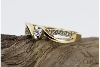 Російська рада Рожева рожева 14k 585 золота старовинне кільце Vrn001