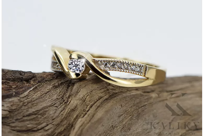Rose soviétique russe rose 14k 585 bague vintage en or vrn001