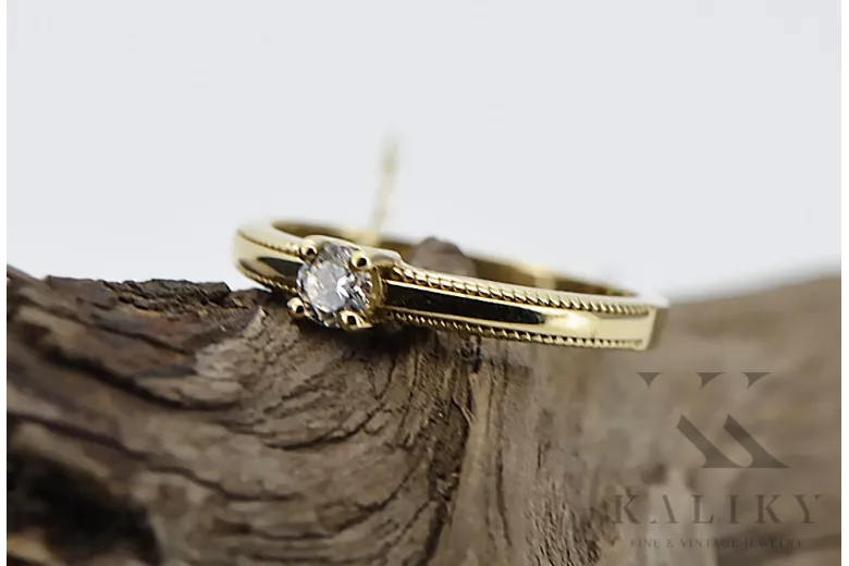 Rose soviétique russe rose 14k 585 bague vintage en or vrn001