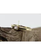 Ruso soviético rosa rosa 14k 585 oro Vintage anillo vrn001