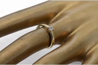 Radziecki 14k 585 złoty Rosyjski pierścionek z różowego złota vrn001