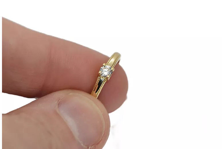 Rose soviétique russe rose 14k 585 bague vintage en or vrn001