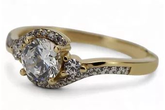 Soviet 14k 585 Zlatý Ruský Ring s Pink Gold VRN001